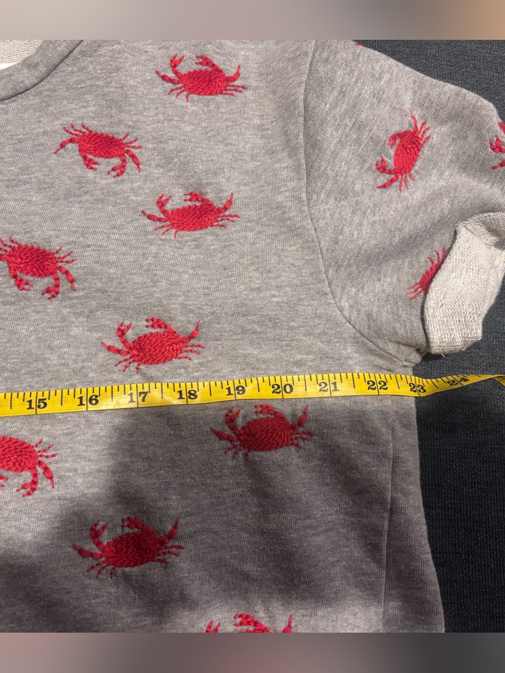 Maeve by Anthropologie Gray Sweatshirt with Red Crab Print - L - Picture 5 of 7